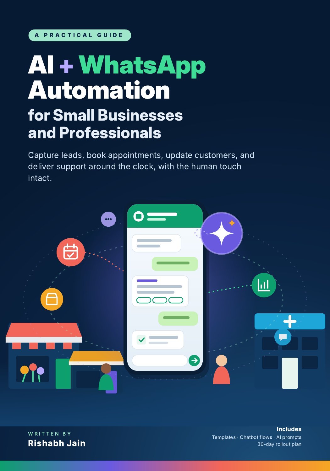 Cover of AI + WhatsApp Automation for Small Businesses and Professionals